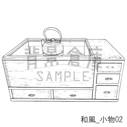 和風_小物02_トーン