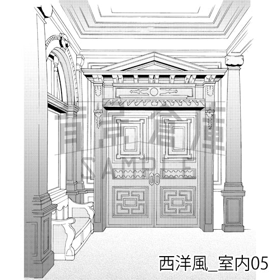 西洋風_室内05_トーン