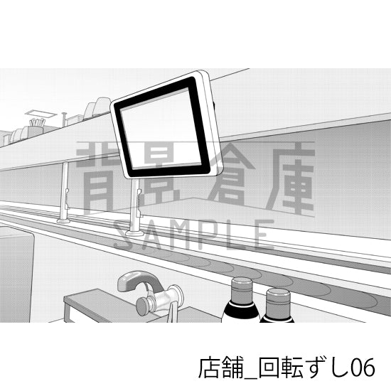 店舗_回転ずし06_トーン