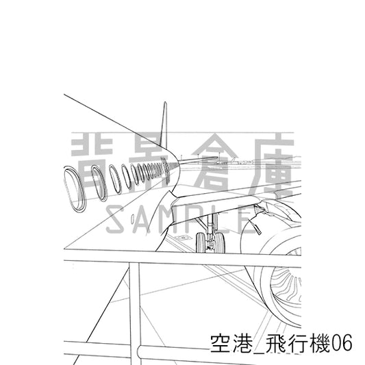 空港_飛行機06_トーン