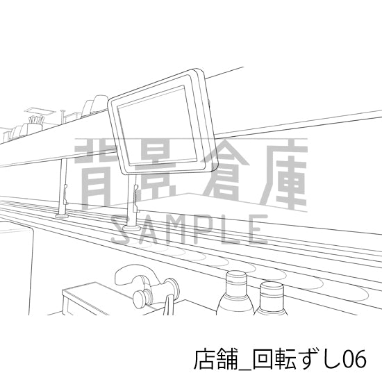 店舗_回転ずし06_トーン