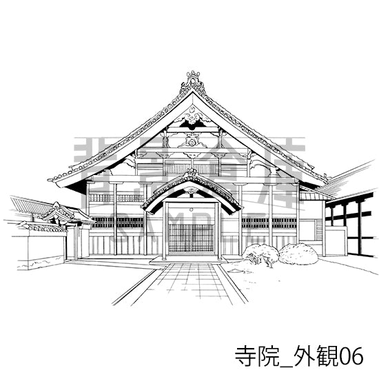 寺院_外観06_トーン