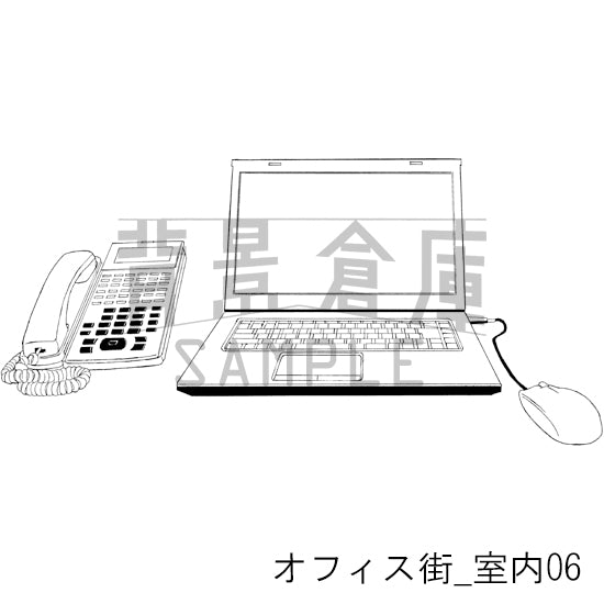 オフィス街_室内06_トーン