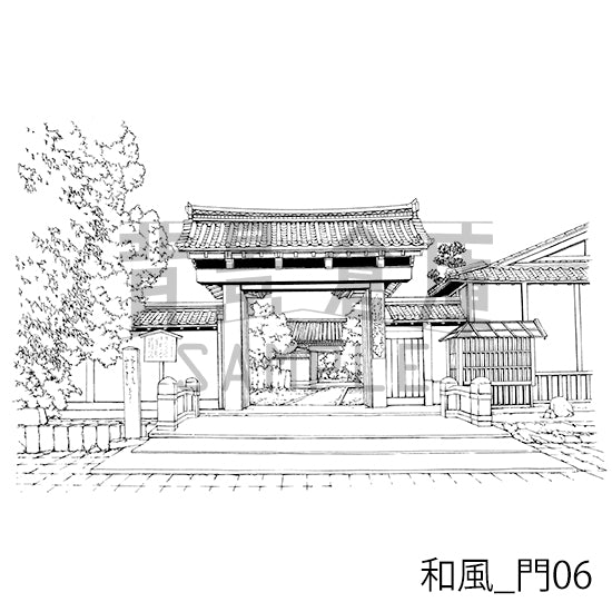 和風_門06_トーン