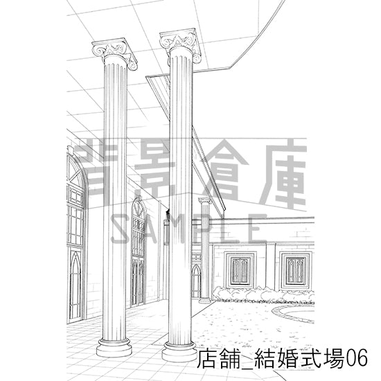店舗_背景素材集37(結婚式場)_トーン