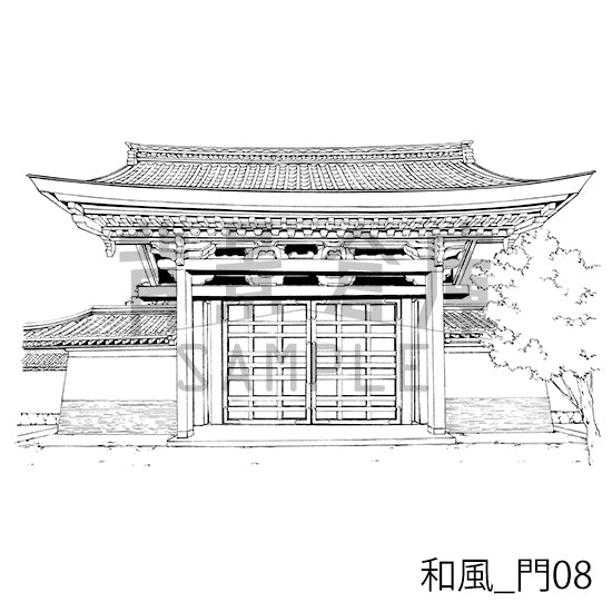 和風_門08_トーン