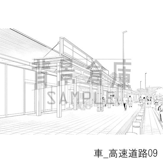 車_高速道路09_トーン