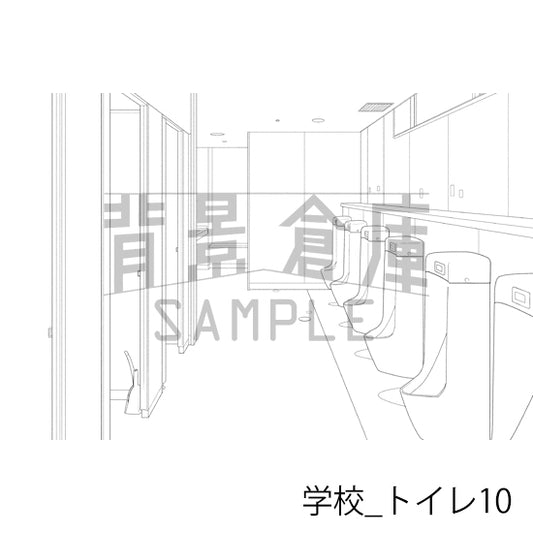 学校_トイレ10_トーン