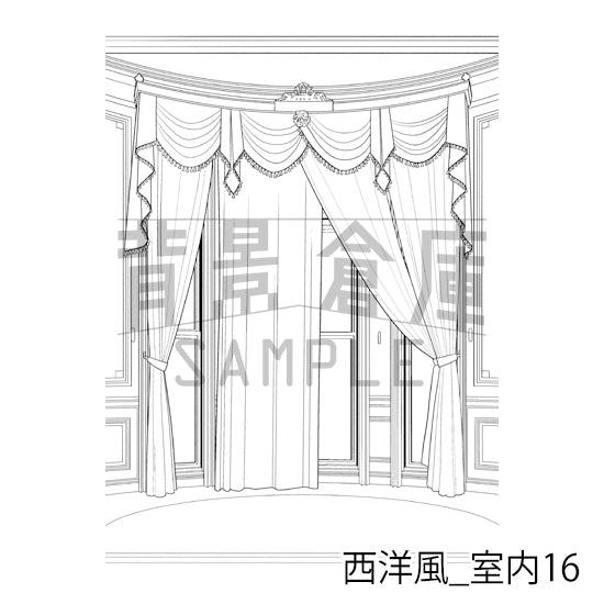 西洋風_室内16_トーン