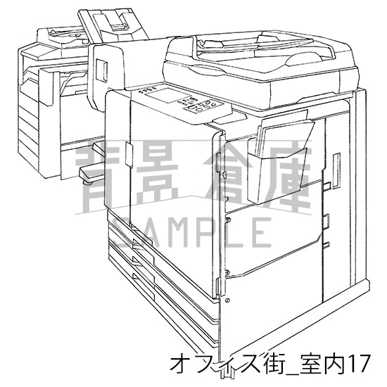 オフィス街_背景素材集5(室内)_トーン