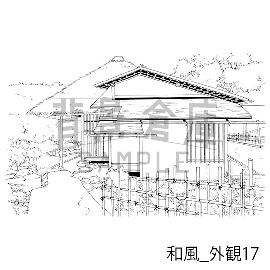 和風_背景素材集9(外観)_トーン