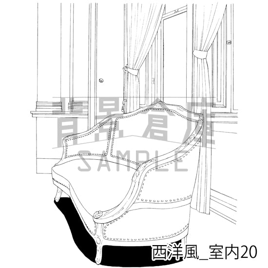 西洋風_背景素材集3(室内)_トーン
