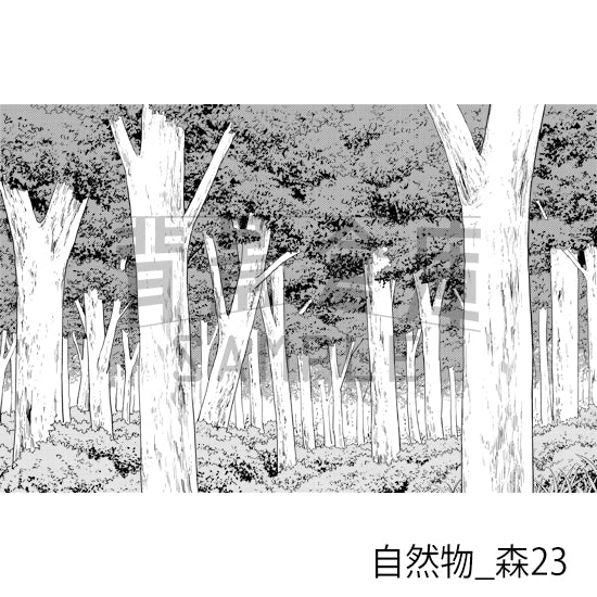 自然物_森23_トーン