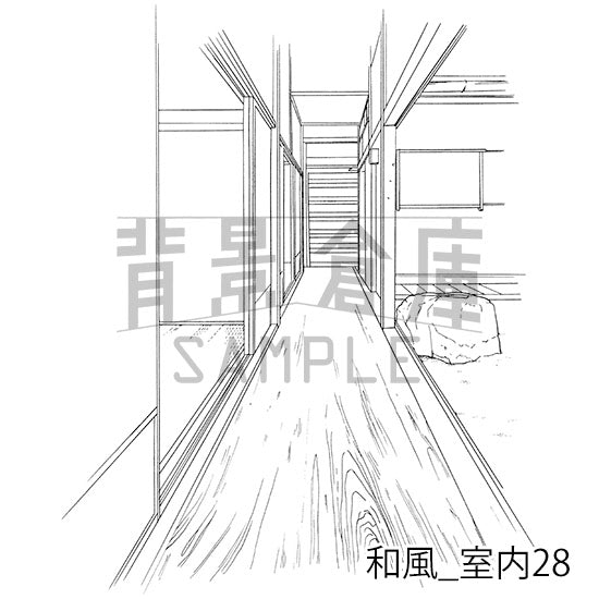 和風_背景素材集11（室内）_トーン