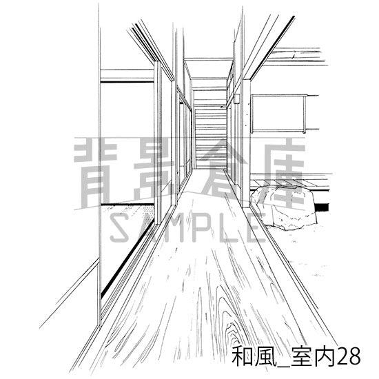 和風_背景素材集11（室内）_トーン