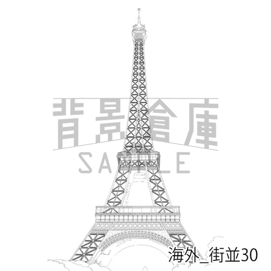 海外_街並30_トーン