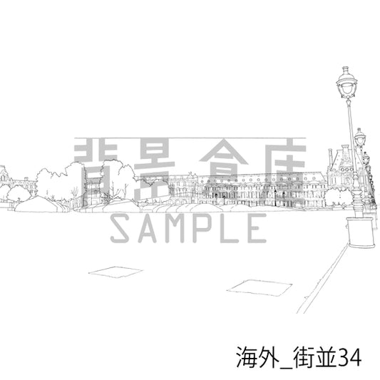 海外_街並34_トーン