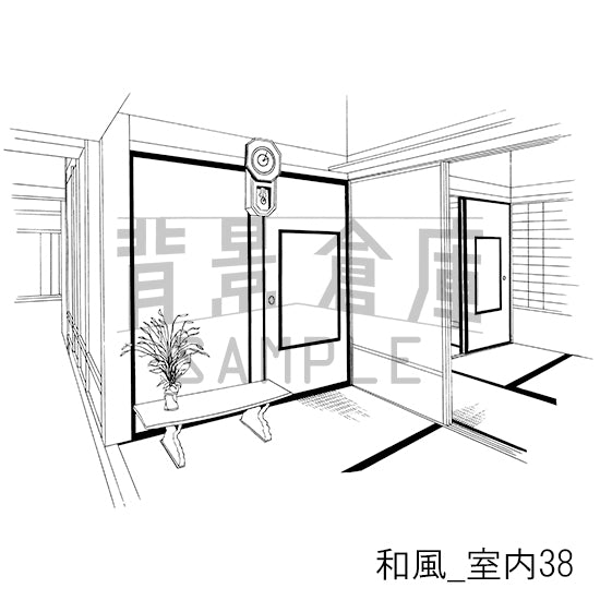 和風_室内38_トーン
