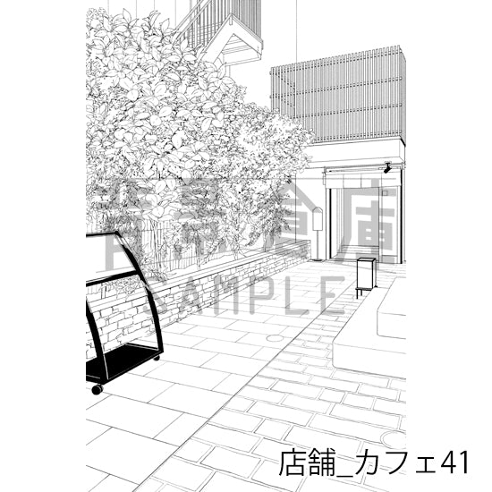 店舗_カフェ41_トーン