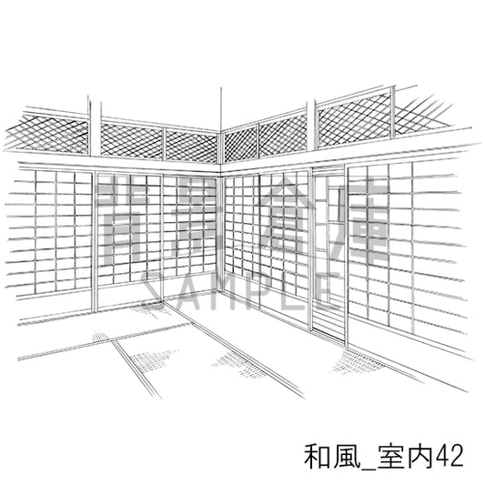 和風_室内42_トーン