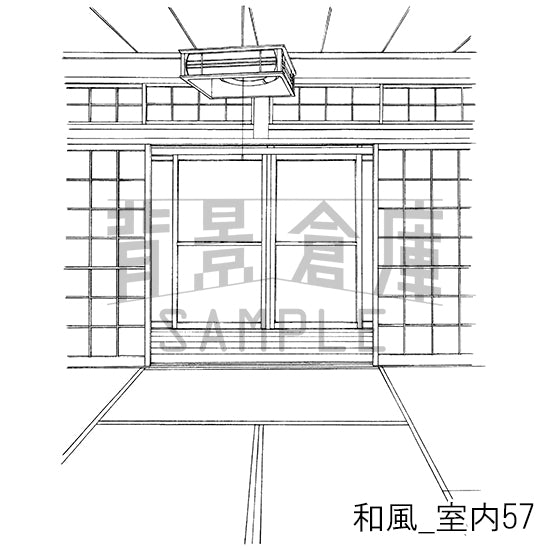 和風_背景素材集19(室内)_トーン