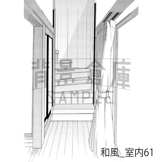 和風_背景素材集19(室内)_トーン