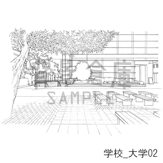 学校_大学02_トーン