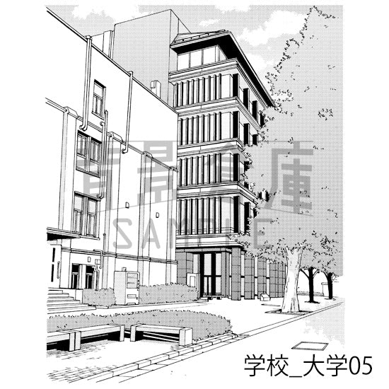 学校_大学05_トーン