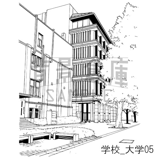 学校_大学05_トーン