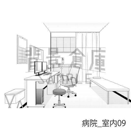 病院_背景素材集3(室内)_トーン