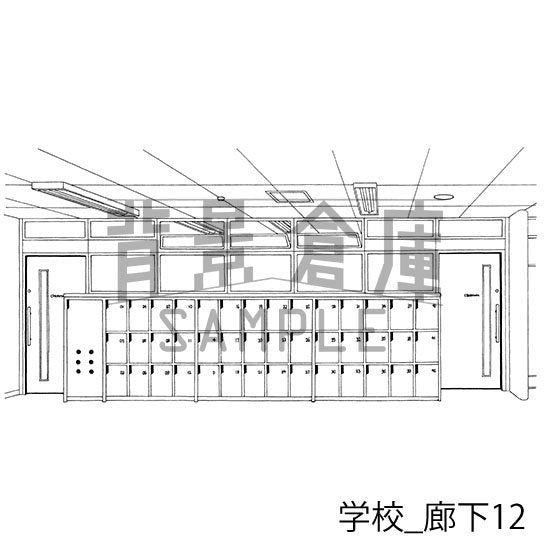 学校_セット13(廊下)