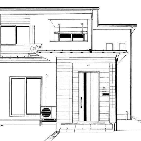 無料の住宅の素材です