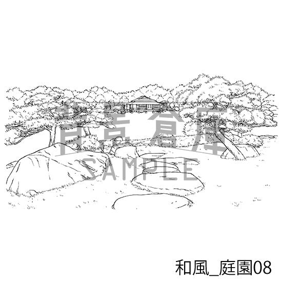 和風庭園の背景です。