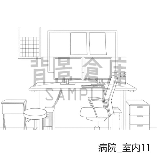 病院_室内11_トーン