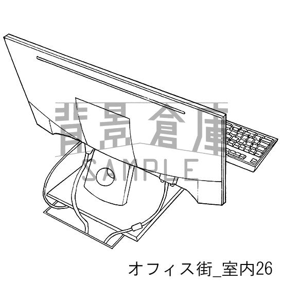 オフィス街_セット6(室内・PC)