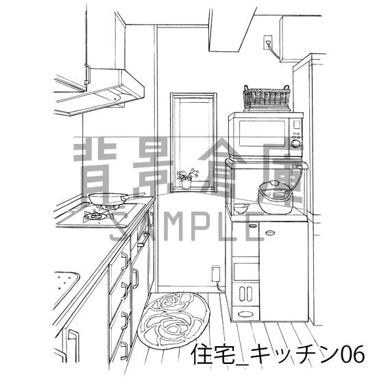 キッチンの背景です。
