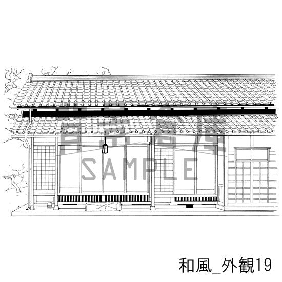 和風_セット20(縁側 外観 玄関)
