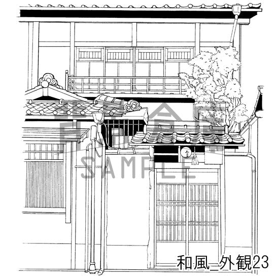 和風_セット20(縁側 外観 玄関)