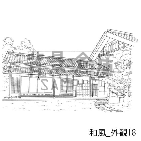 和風_セット20(縁側 外観 玄関)