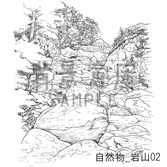 岩山の背景です。