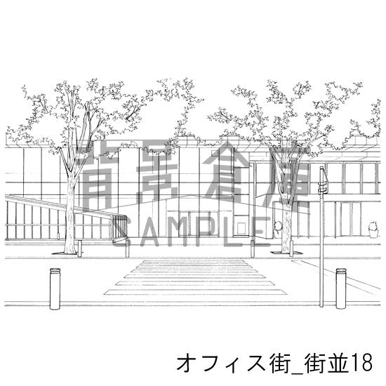 オフィス街_セット8(街並)