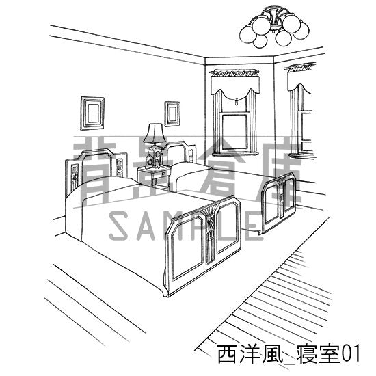 西洋風_セット6(寝室)