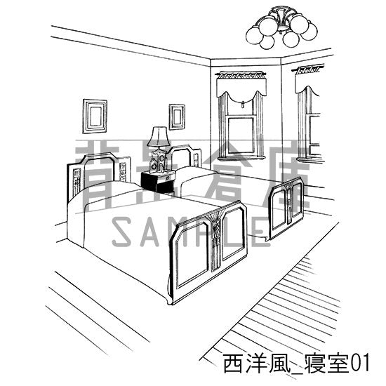 西洋風_セット6(寝室)