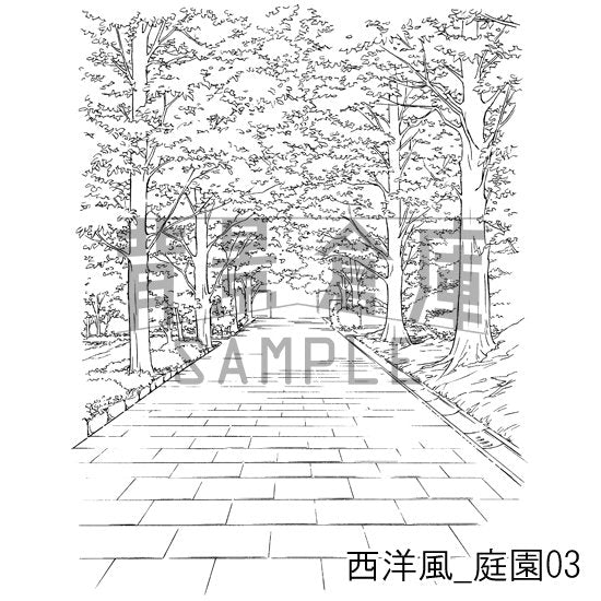 西洋風_セット8(庭園)