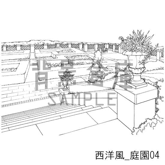 西洋風_セット8(庭園)