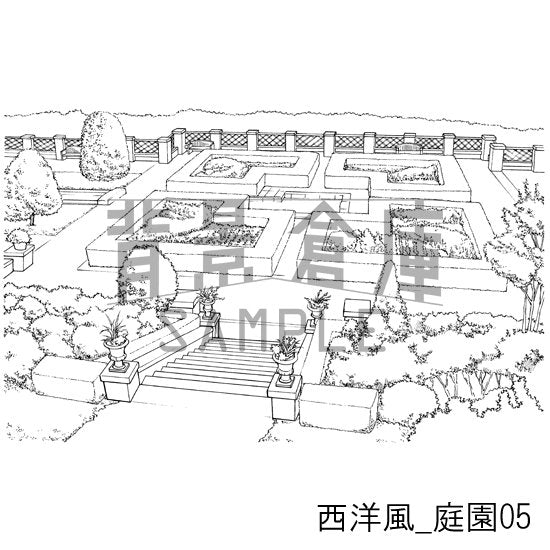 西洋風_セット8(庭園)