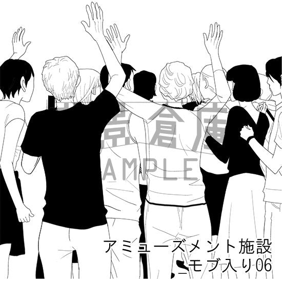 アミューズメント施設_セット6(モブ入り)