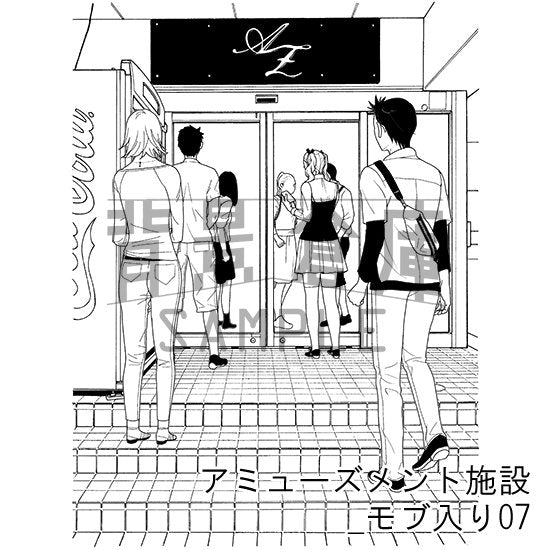 アミューズメント施設_セット6(モブ入り)