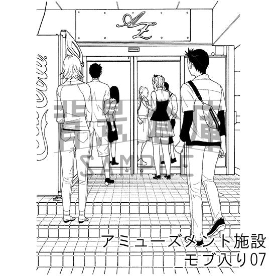 アミューズメント施設_セット6(モブ入り)