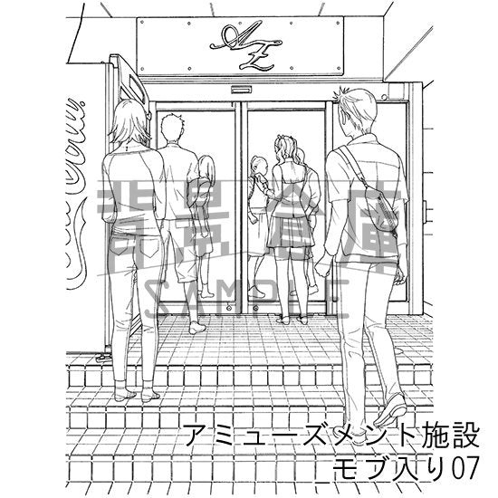 アミューズメント施設_セット6(モブ入り)